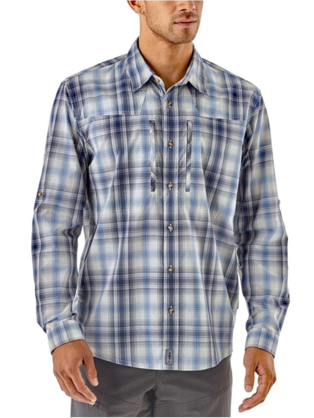 Patagonia Mens Long Sleeve Sun Stretch Shirt size M in EUC